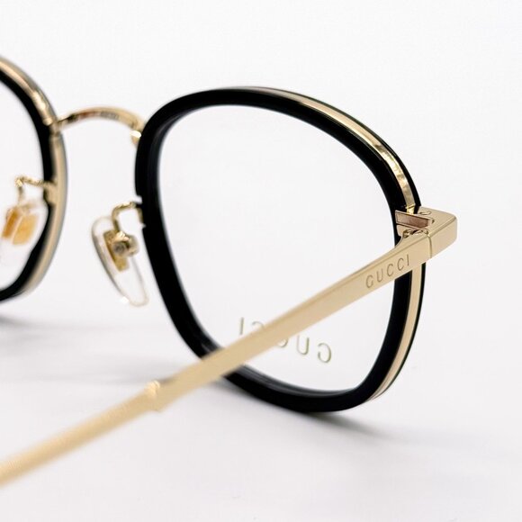 NEW GG0678OA 001 GUCCI BLACK GOLD UNISEX EYEGLASSES GUCCI - Picture 4 of 12